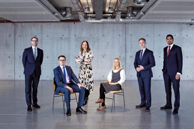 Group portrait of derwent staff by London portrait photographer Richard Boll