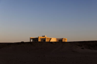 Sunset view of The Breathing Beach behind a dune House in Marsa Alam, Egypt by architectural photographer Richard Boll.