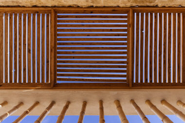 Architectural detail of the roof of The Breathing Beach House in Marsa Alam, Egypt.