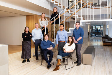 Group corporate portrait for Derwent London by Richard Boll Photography.