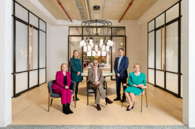 A corporate group portrait taken for Derwent London.