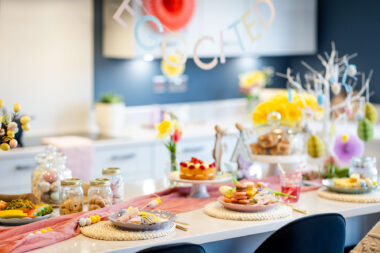 A table prepared to celebrate Easter photographed by lifestyle photographer Richard Boll.