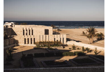 A view of the sea from the Wadi Sabarah Lodge in Egypt taken by photographer Richard Boll.